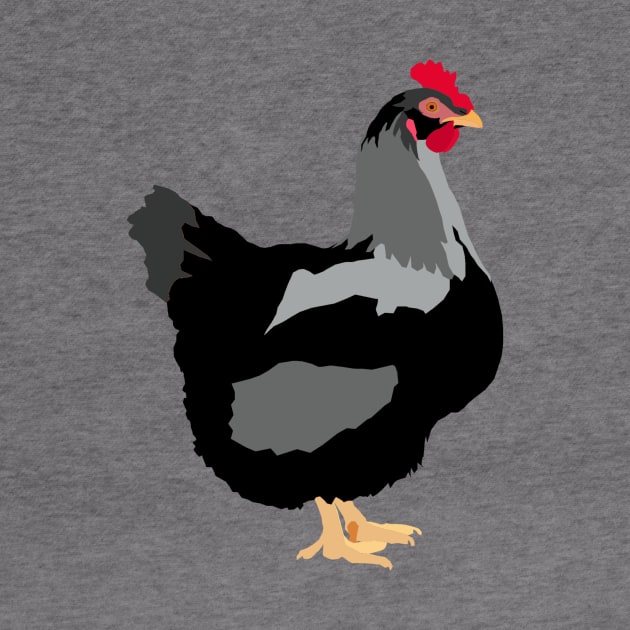 Black Backyard Chicken by KA Textiles and Designs